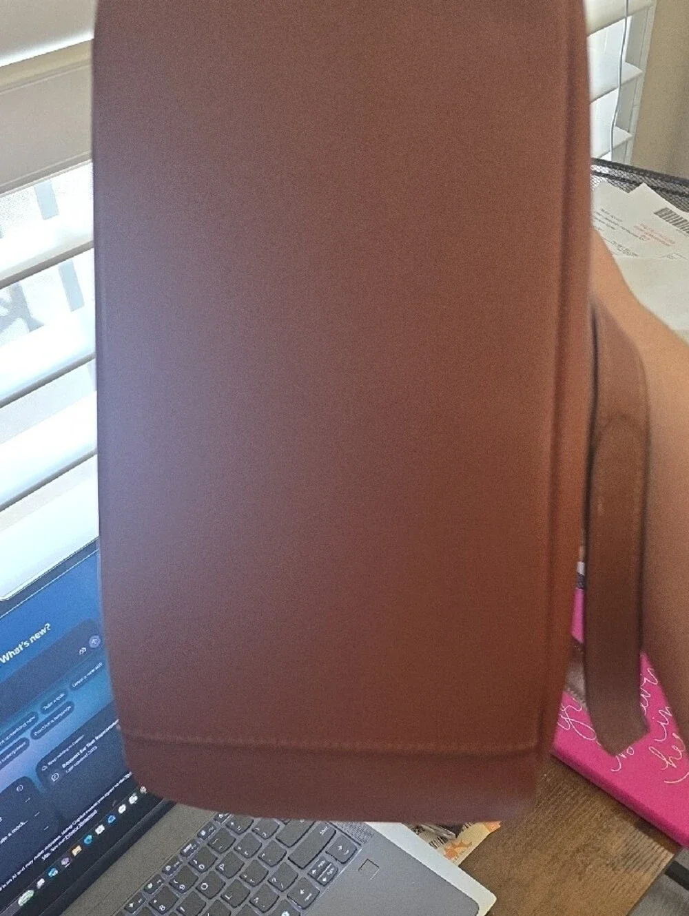 Coach Tan Leather Shoulder Tote with Gold Turn-Lock